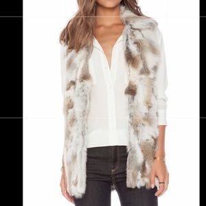 100% genuine rabbit fur vest by Adrienne Landau
